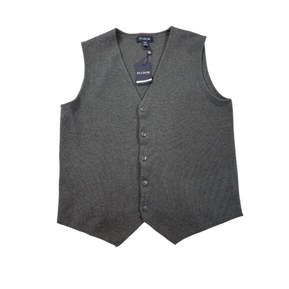Jos A Bank Men’s Tailored Fit Charcoal Gray Vest Size M - Picture 1 of 5
